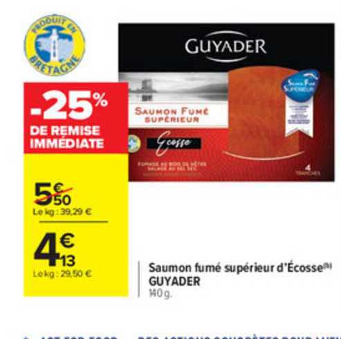 saumon fumé supérieur d'écosse guyader