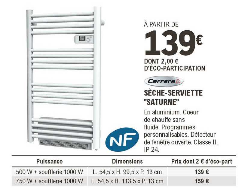 sèche-serviette "saturne" carrera