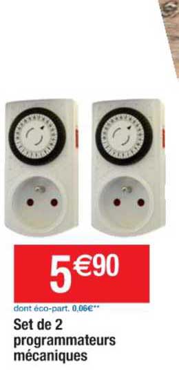set de 2 programmateurs mécaniques