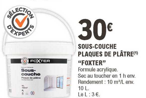 Sous-couche Plaques De Plâtre "foxter"