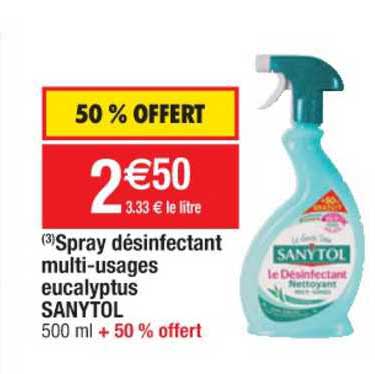 spray désinfectant multi-usages eucalyptus sanytol