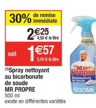 spray nettoyant au bicarbonate de soude mr propre