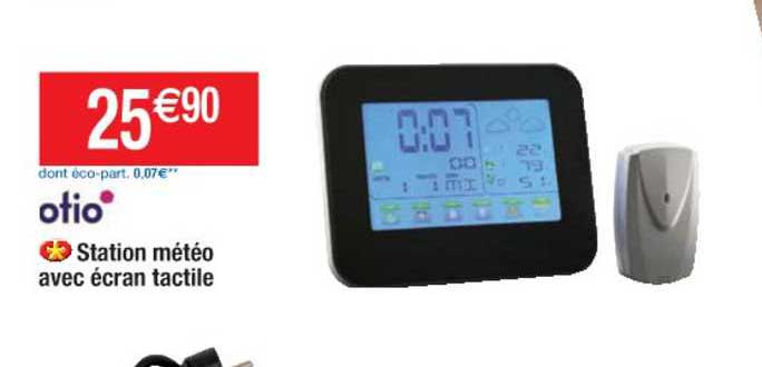 station météo avec écran tactile