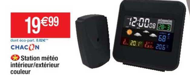 station météo intérieur-extérieur couleur