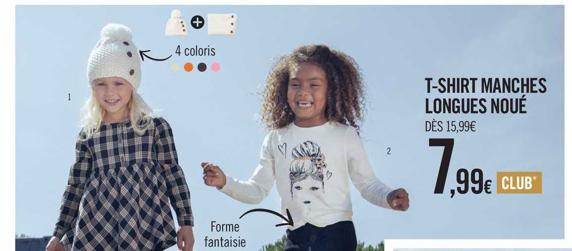 t-shirt manches longues noué