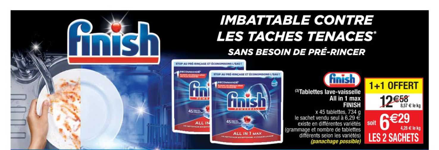 Tablettes Lave-vaisselle All In 1 Max Finish