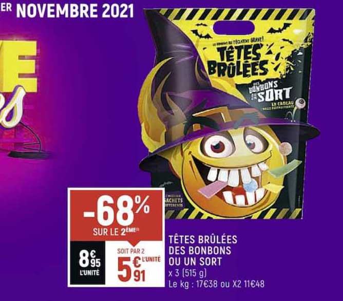 têtes brulées des bonbons ou un sort