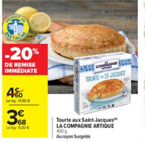 tourte aux saint-jacques la compagnie artique