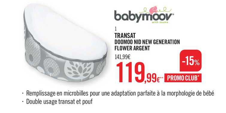 transat doomoo nid new generation flower argent