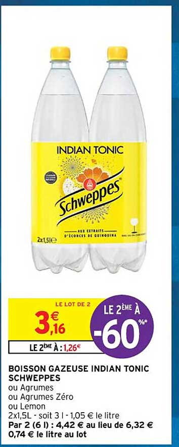 boisson gazeuse indian tonic schweppes