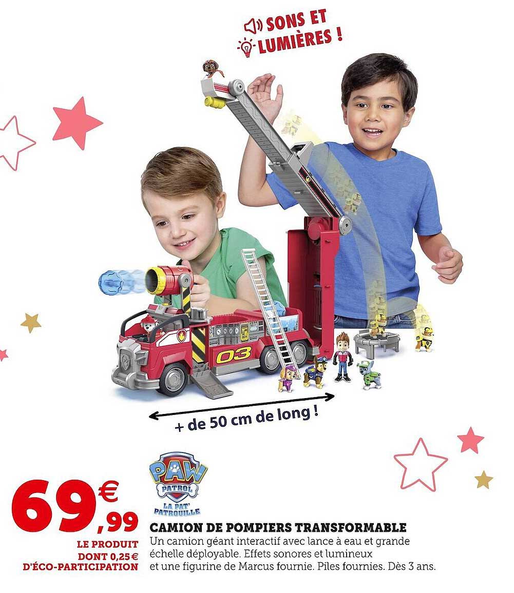camion de pompiers transformable paw patrol