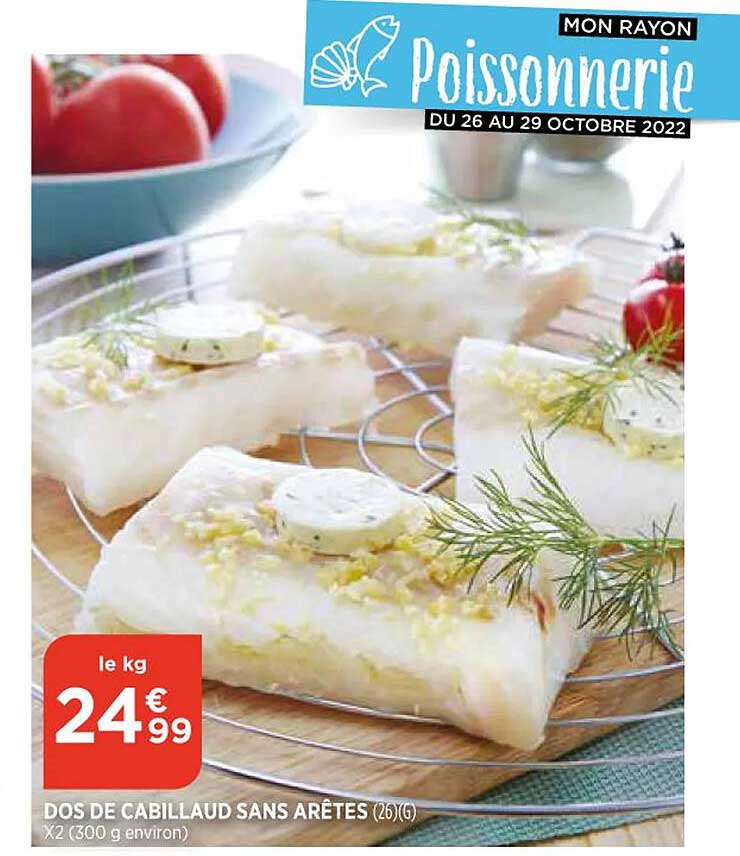 dos de cabillaud sans arêtes