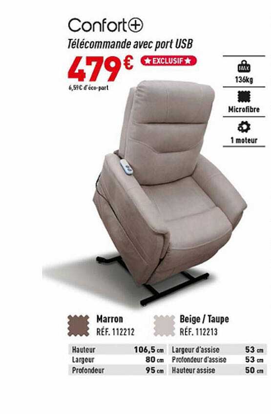 fauteuil releveur confort+