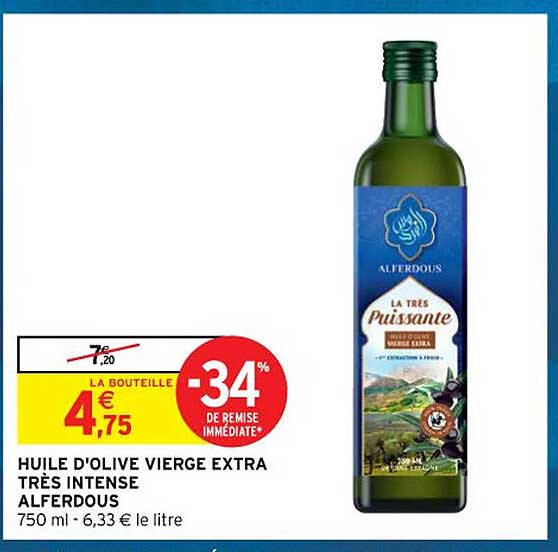 Huile D'olive Vierge Extra Très Intense Alferdous