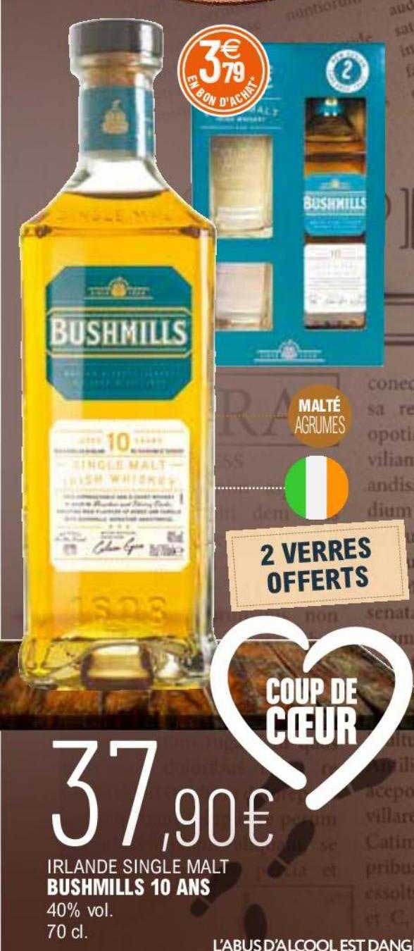 irlande single malt bushmills 10 ans 40% vol.