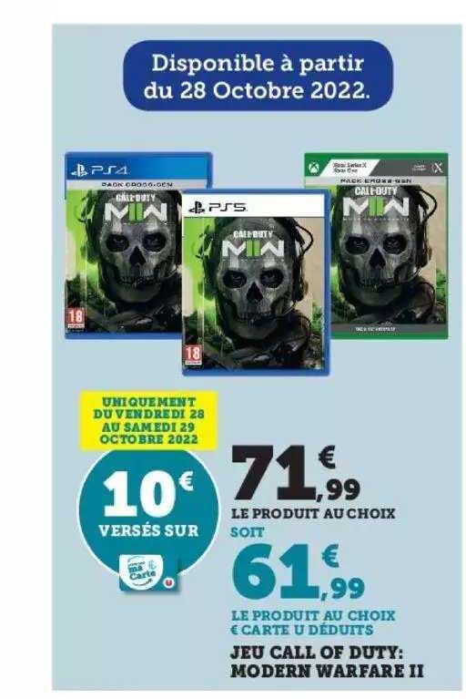 jeu call of duty : modern warfare II