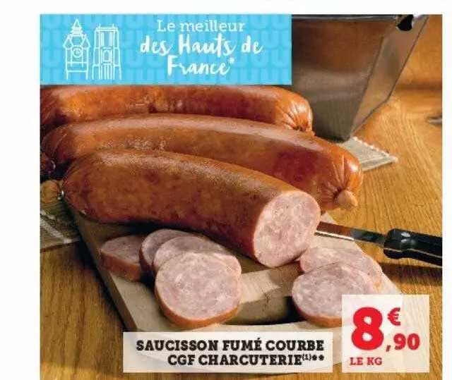 saucisson fumé courbe cgf charcuterie