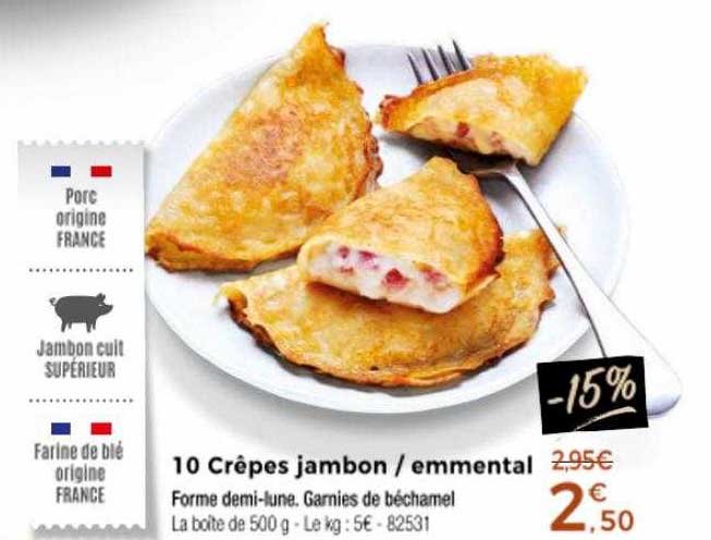 10 Crêpes Jambon-emmental