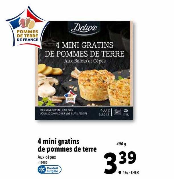 4 mini gratins de pommes de terre