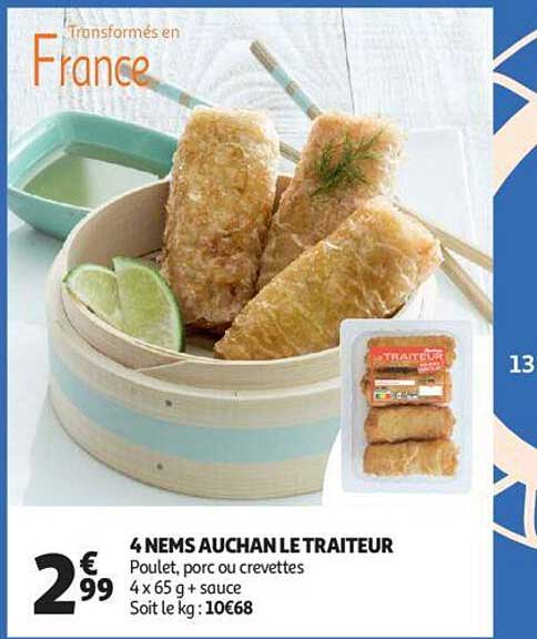 4 Nems Auchan Le Traiteur