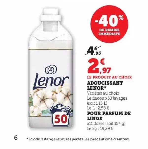 Adoucissant Lenor Pour Parfum De Linge