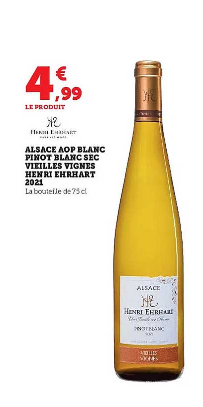 alsace aop blanc pinot blanc sec vieilles vignes henri ehrhart 2021