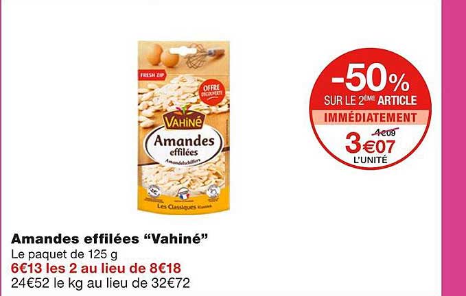 amandes effilées vahiné