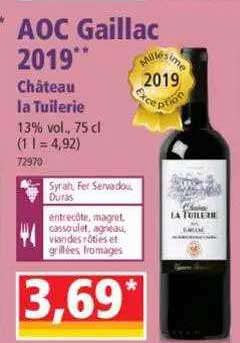 aoc gaillac 2019 château la tuilerie