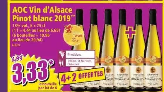 aoc vin d'alsace pinot blanc 2019