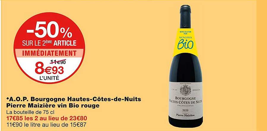 aop bourgogne hautes-côtes-de-nuits pierre maizière vin bio rouge