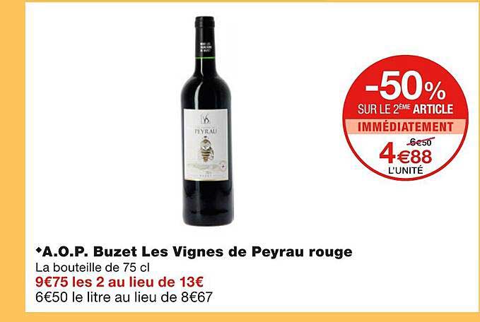 aop buzet les vignes de peyrau rouge