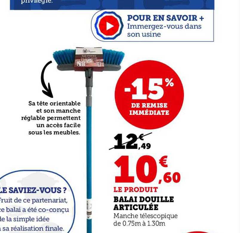 balai douille articulée -15% de remise immédiate