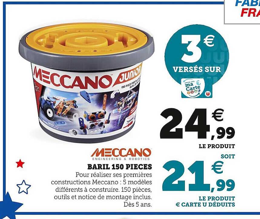 Baril 150 Pièces Meccano