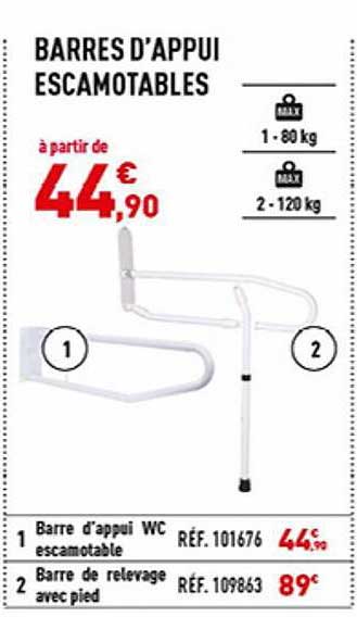 barres d'appui escamotables