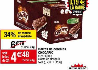 Barres De Céréales Chocapic