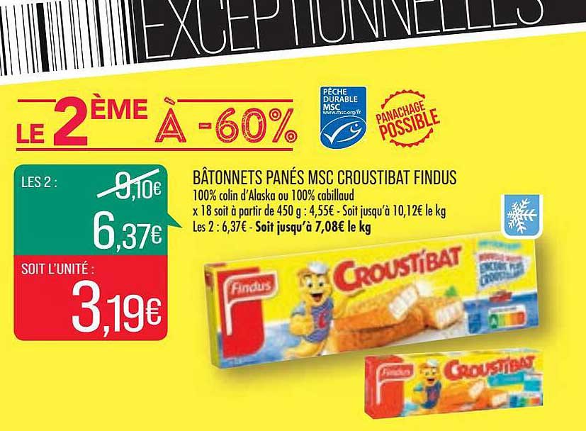 Bâtonnets Panés Msc Croustibat Findus