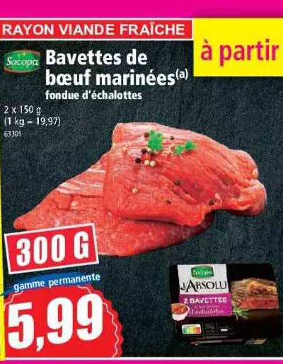 bavettes de boeuf marinées socopa