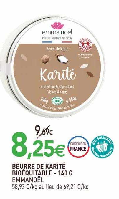 beurre de karité bioéquitable emmanoël