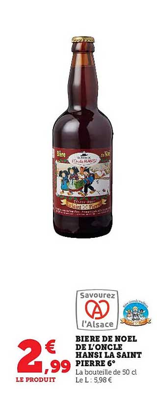 bière de noël de l'oncle hansi la saint pierre 6°