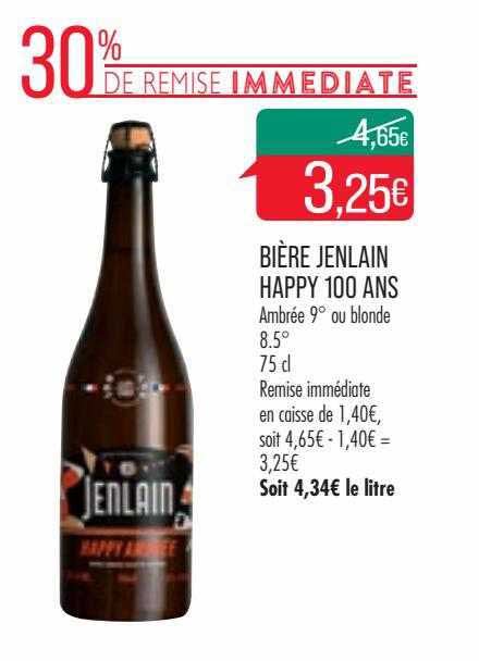 bière jenlain happy 100 ans