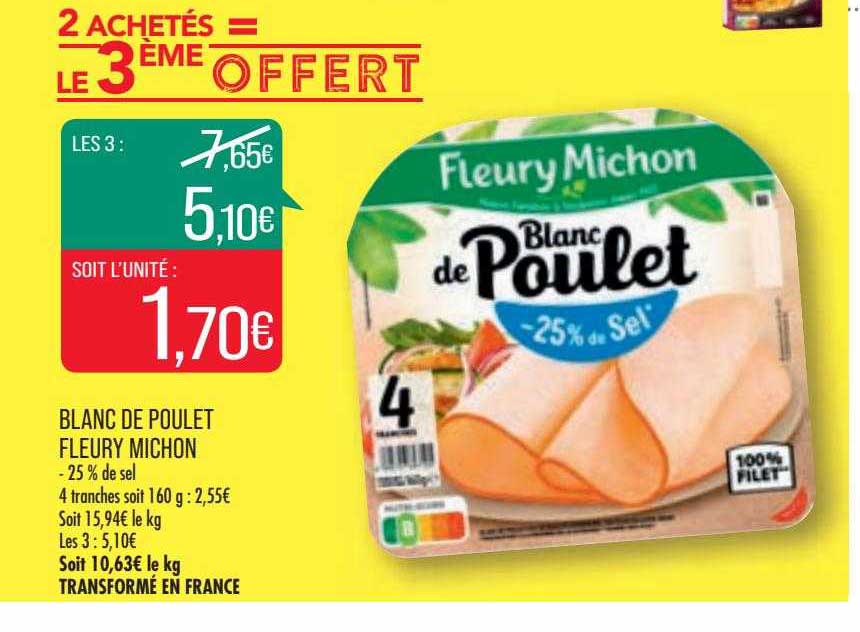 blanc de poulet fleury michon