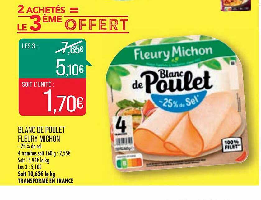 blanc de poulet fleury michon