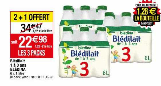 blédilait 1 à 3 ans blédina