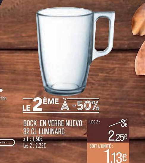 bock en verre nuevo 32cl luminarc