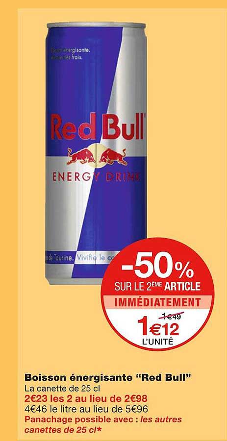 boisson énergisante red bull