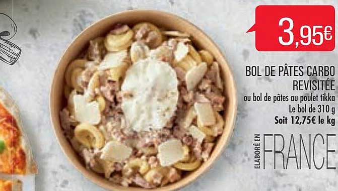 bol de pâtes carbo revisitée