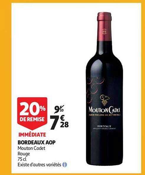 bordeaux aop mouton cadet rouge