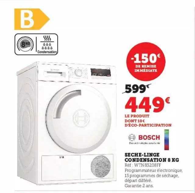 bosch sèche-linge condensation 8 kg