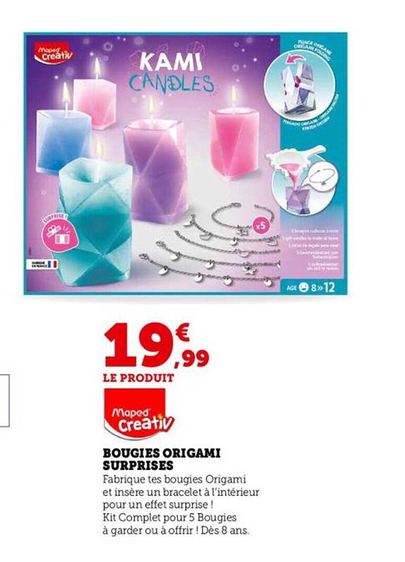 bougies origami surprises maped creativ