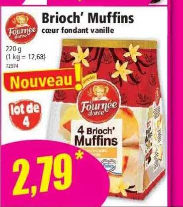 brioch' muffins cœur fondant vanille la fournée dorée